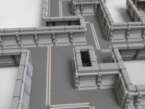 Sci-fi architecture elements collection 29 3D मॉडल