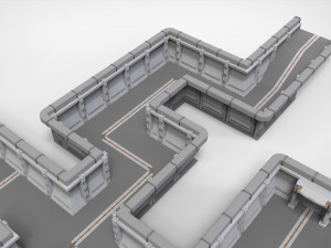 Sci-fi architecture elements collection 29 3D मॉडल