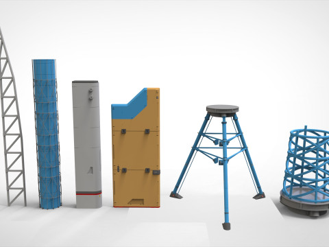 Sci-fi architecture elements collection 29 Modèle 3D