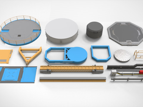 Sci-fi architecture elements collection 29 Modèle 3D