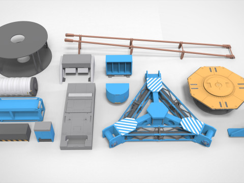 Sci-fi architecture elements collection 29 Modèle 3D