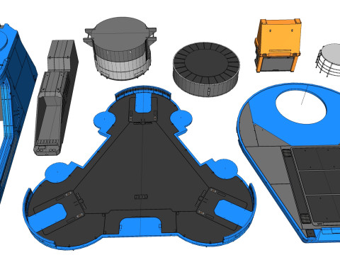 Sci-fi architecture elements collection 29 Modèle 3D