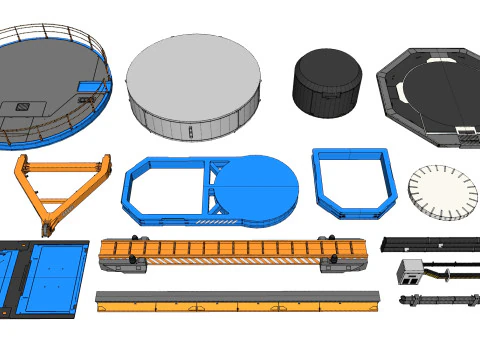 Sci-fi architecture elements collection 29 3D Model