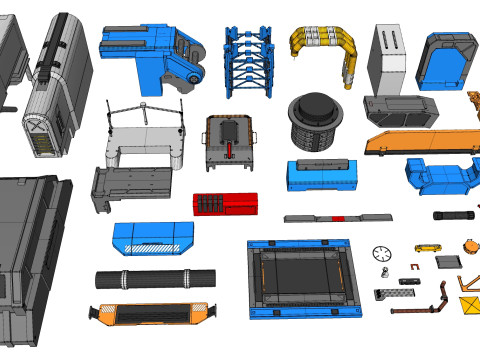 Sci-fi architecture elements collection 29 Modèle 3D