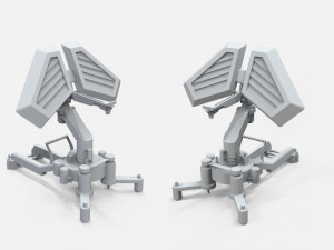 Sci fi antenna 5 Modelo 3D