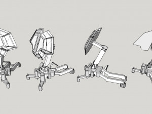 Sci fi antenna 5 Modelo 3D