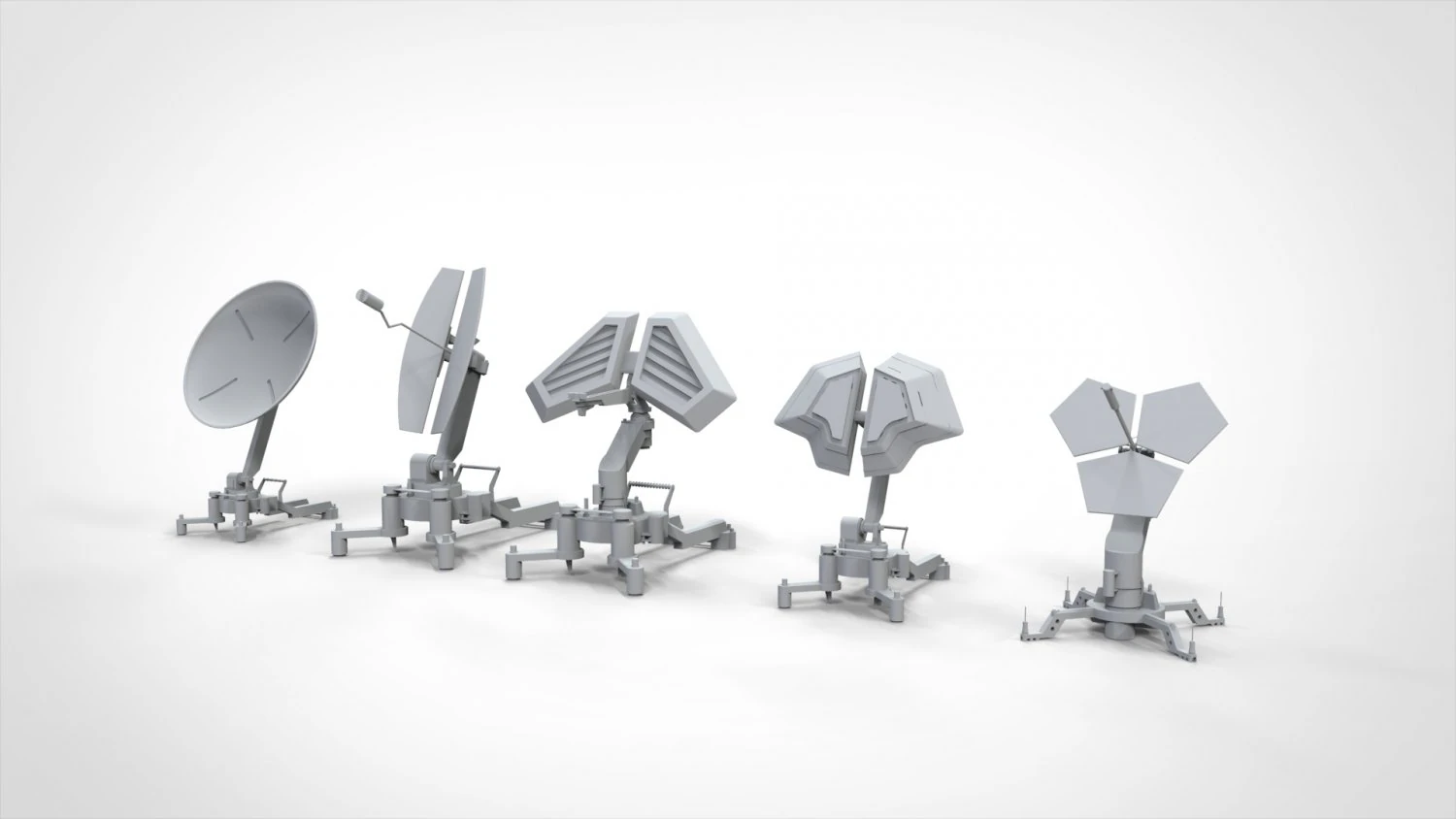 Sci fi antenna 5 3D Model .c4d .max .obj .3ds .fbx .stl .blend