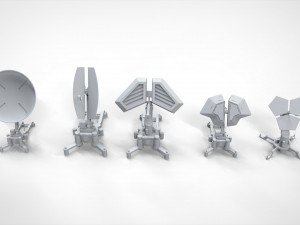 Sci fi antenna 5 Modelo 3D