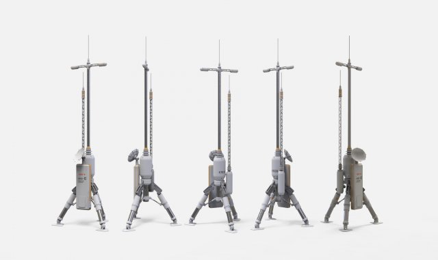 Sci fi antenna 6 Modèle 3D .c4d .max .obj .3ds .fbx .stl .blend 