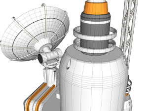 Sci fi antenna 6 Modèle 3D
