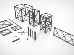 Metal truss 3 3D 模型