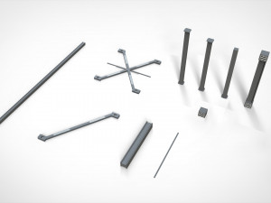 Metal truss 3 3D 模型