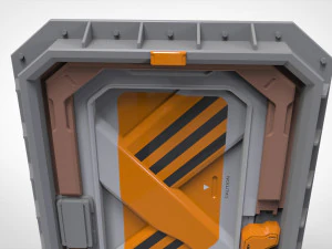 Sci fi door 6 3D Model