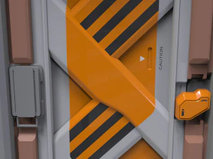 Sci fi door 6 3D Model