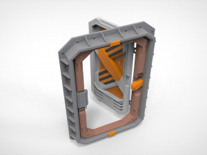 Sci fi door 6 3D Модель