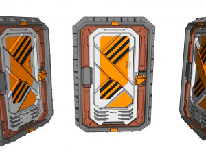Sci fi door 6 3D Model