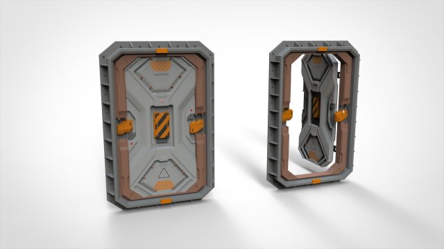 Sci fi door 22 3D मॉडल .c4d .max .obj .3ds .fbx .stl .blend 