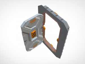 Sci fi door 22 3D मॉडल