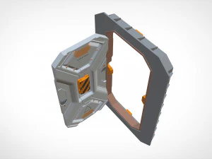 Sci fi door 22 3D Model