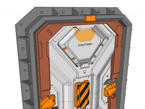 Sci fi door 22 3D मॉडल