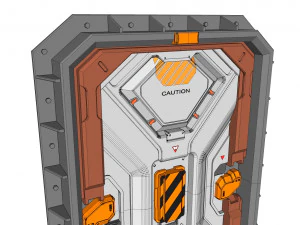 Sci fi door 22 3D Model