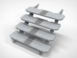 Sci-fi stairs 3 3D Model