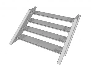 Sci-fi stairs 3 3D Model