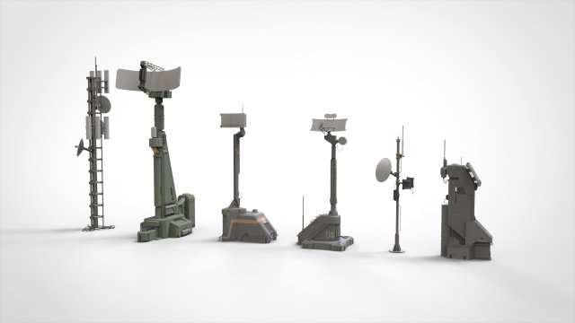Sci fi antenna 13 3D मॉडल .c4d .max .obj .3ds .fbx .stl .blend 