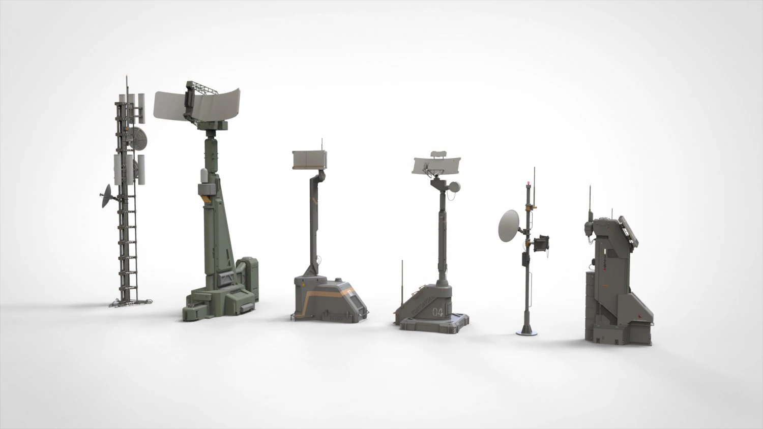 Antena de fic&ccedil;&atilde;o cient&iacute;fica 13 Modelo 3D .c4d .max .obj .3ds .fbx .stl .blend 