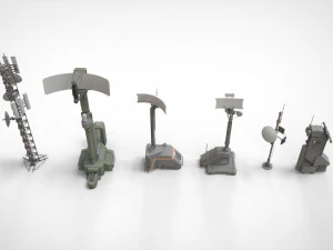 Antena de fic&ccedil;&atilde;o cient&iacute;fica 13 Modelo 3D