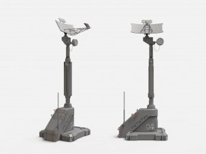 Sci fi antenna 13 3D मॉडल
