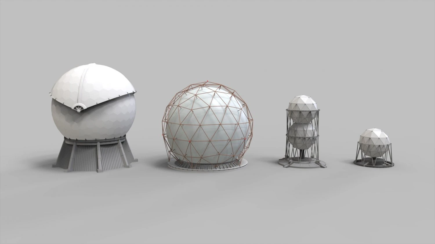 радар 3D Модель .c4d .max .obj .3ds .fbx .stl .blend 