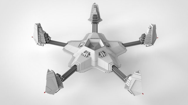 Sci-fi antenna Modelo 3D .c4d .max .obj .3ds .fbx .stl .blend 