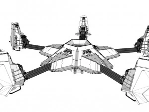 科幻天线 3D 模型