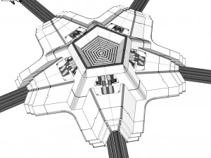 科幻天线 3D 模型