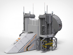 Sci-fi radar 3D मॉडल