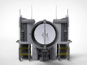 Sci-fi radar 3D मॉडल