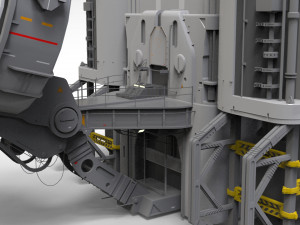 Sci-fi radar 3D मॉडल