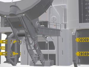 Sci-fi radar 3D मॉडल