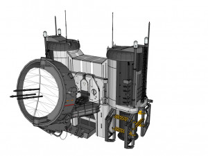 Sci-fi radar 3D मॉडल