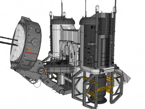 Sci-fi radar 3D मॉडल
