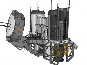 Sci-fi radar 3D Model