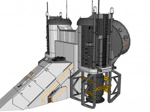 Sci-fi radar 3D Model