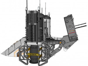 Sci-fi radar 3D मॉडल