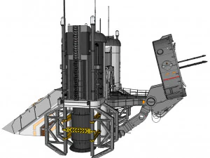 Sci-fi radar 3D Model