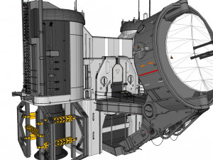 Sci-fi radar 3D मॉडल
