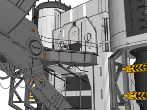 Sci-fi radar 3D मॉडल