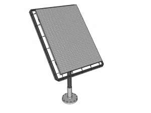 sci-fi solar battery 3D Model