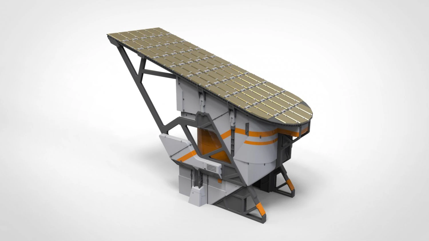 Sci-fi solar collector 3D Model .c4d .max .obj .3ds .fbx .stl .blend 