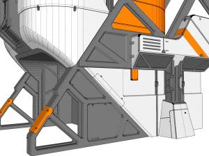 Sci-fi solar collector 3D Model